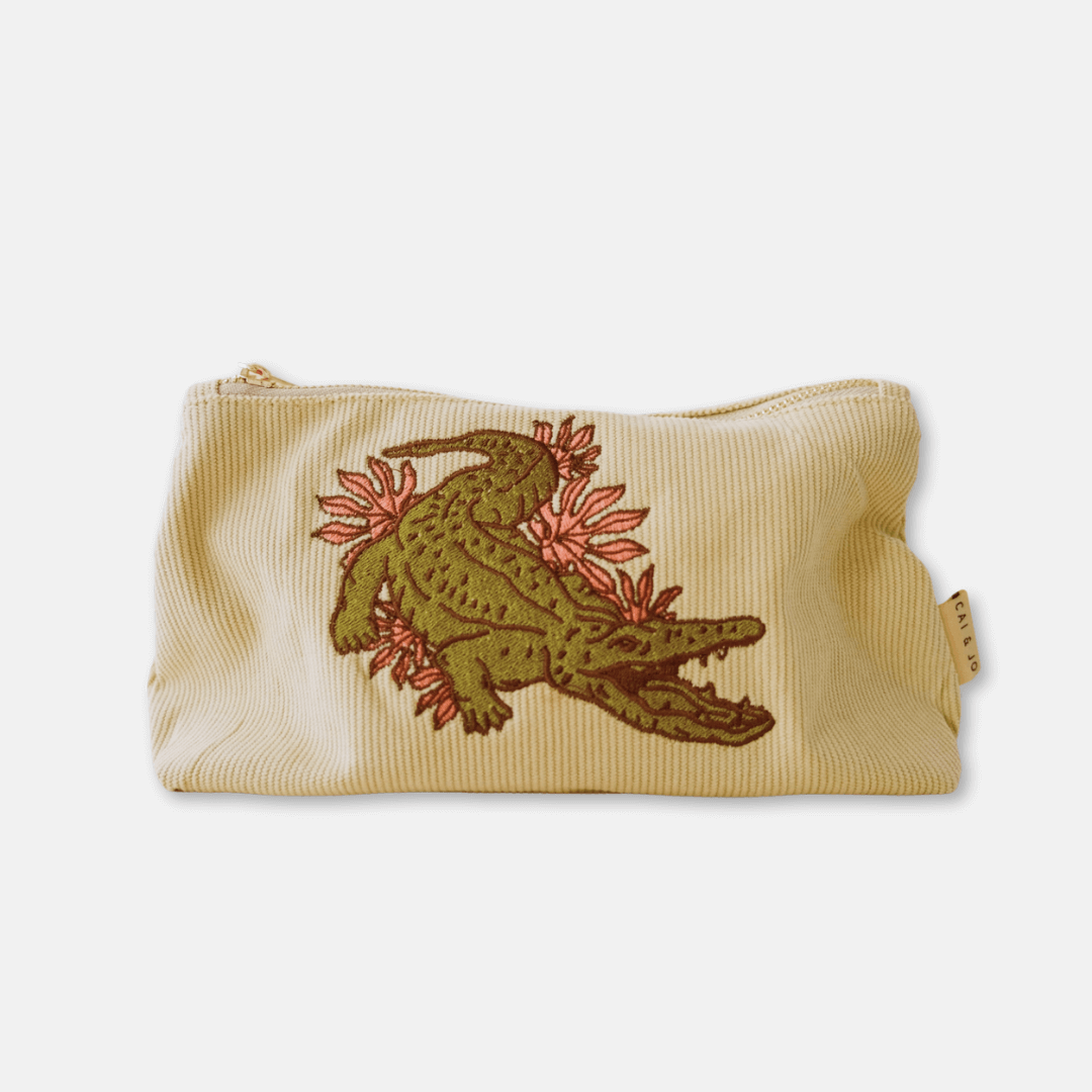 Crocodile Sage Zip Pouch