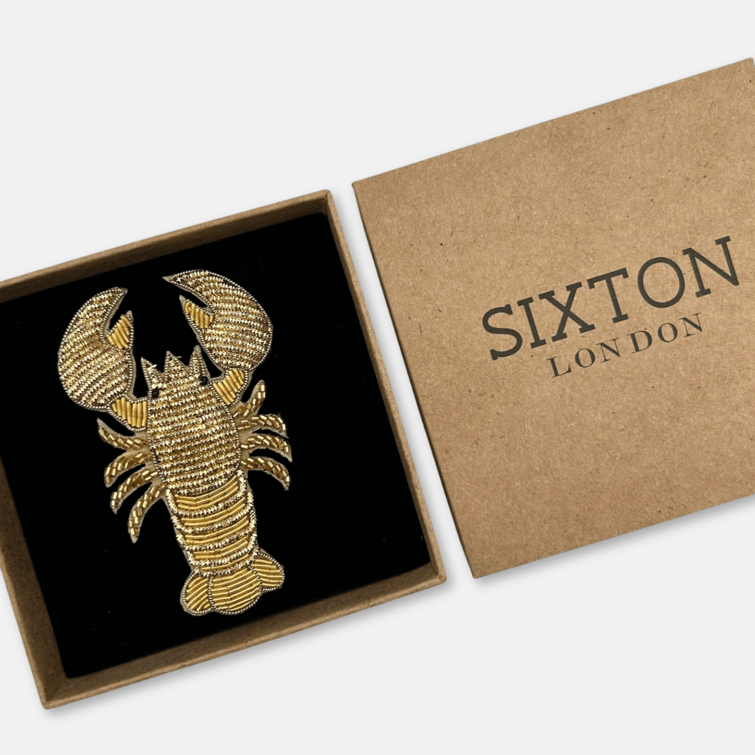 Golden Lobster Brooch