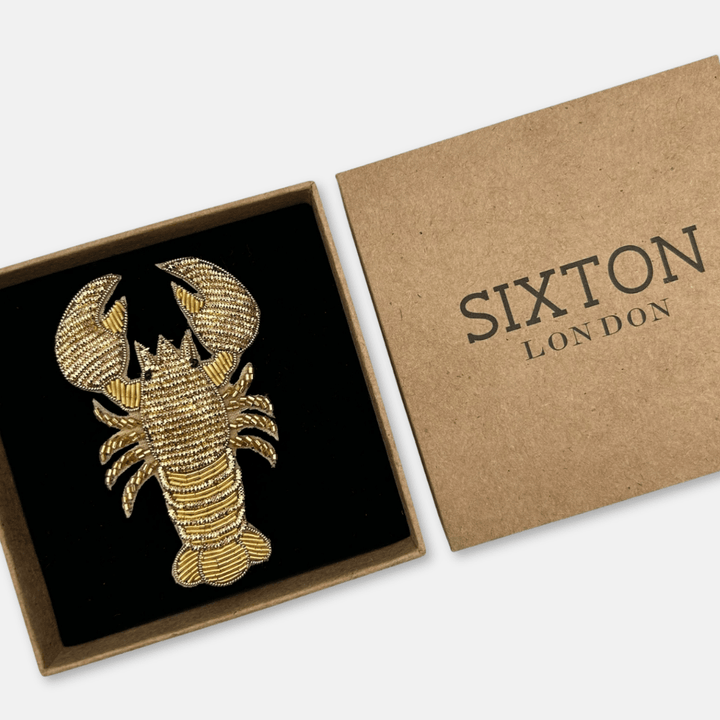 Golden Lobster Brooch