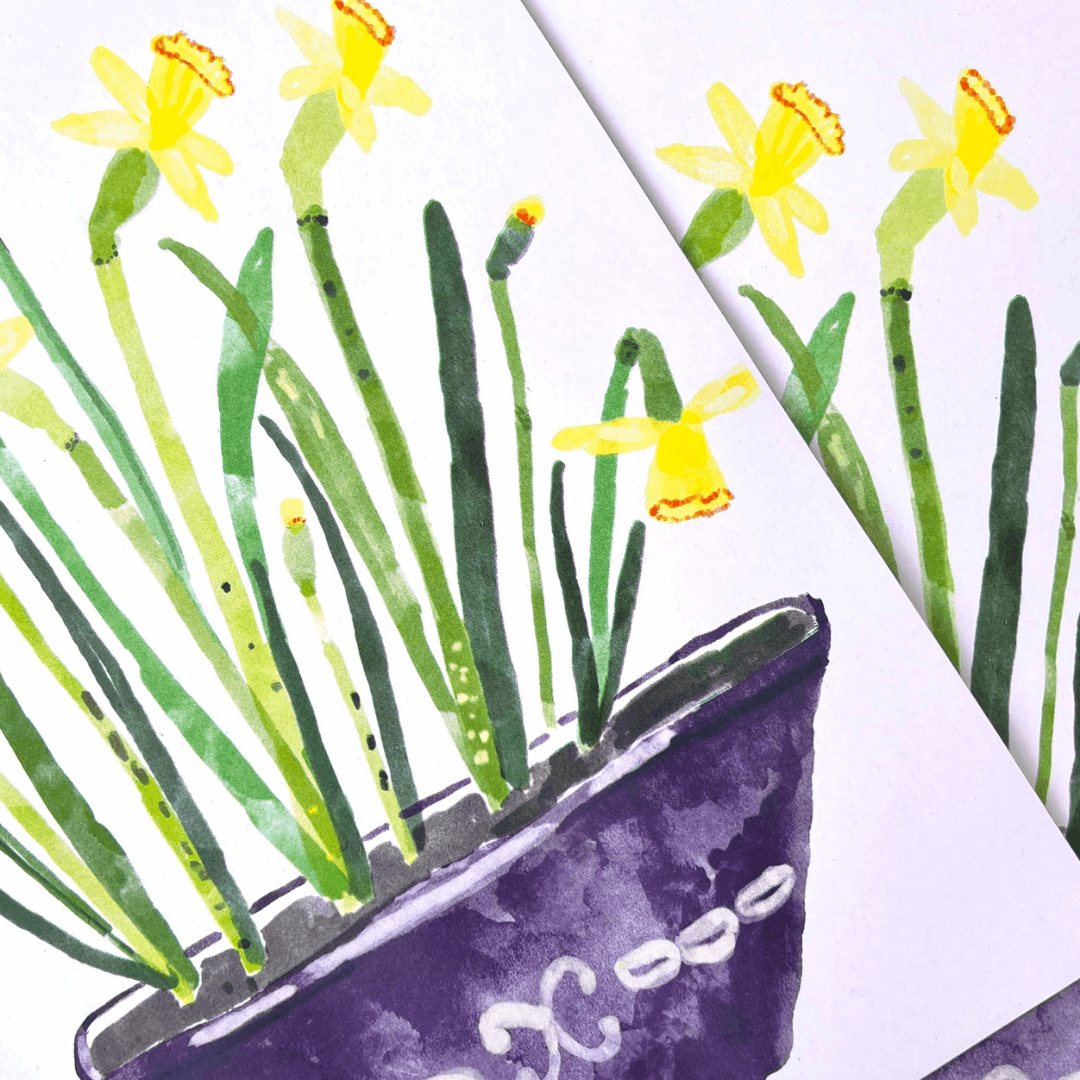 Daffodils A3 Riso Art Print