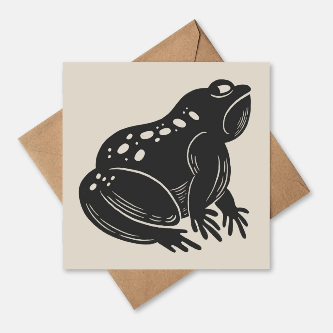 Grumpy Frog Greetings Card