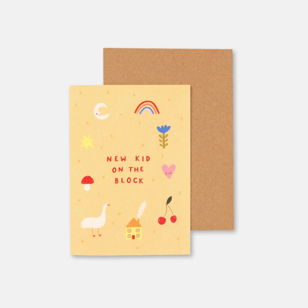 New Kid On The Block Greetings Card