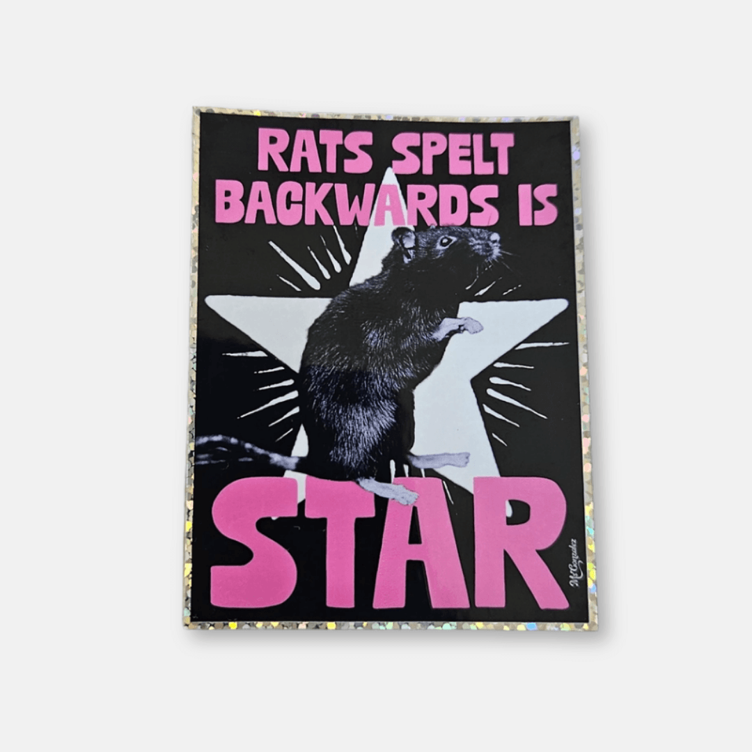 Rats Star Holographic Vinyl Sticker