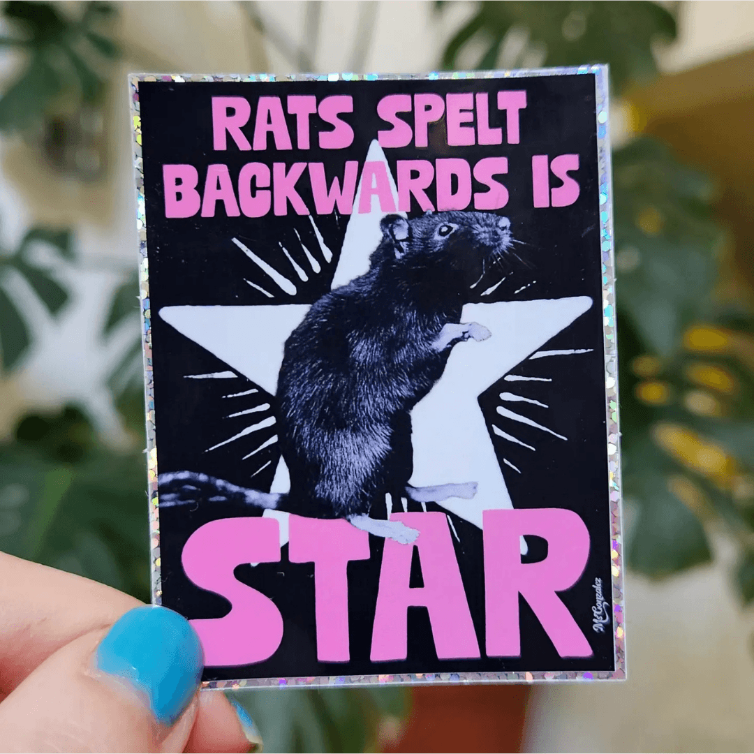 Rats Star Holographic Vinyl Sticker