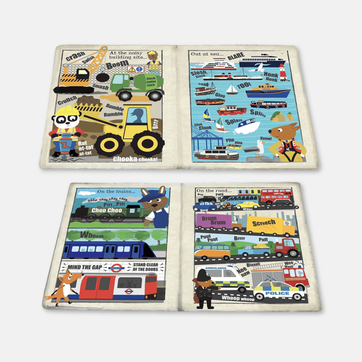 Crinkly Cloth Newspaper: Noisy Vehicles
