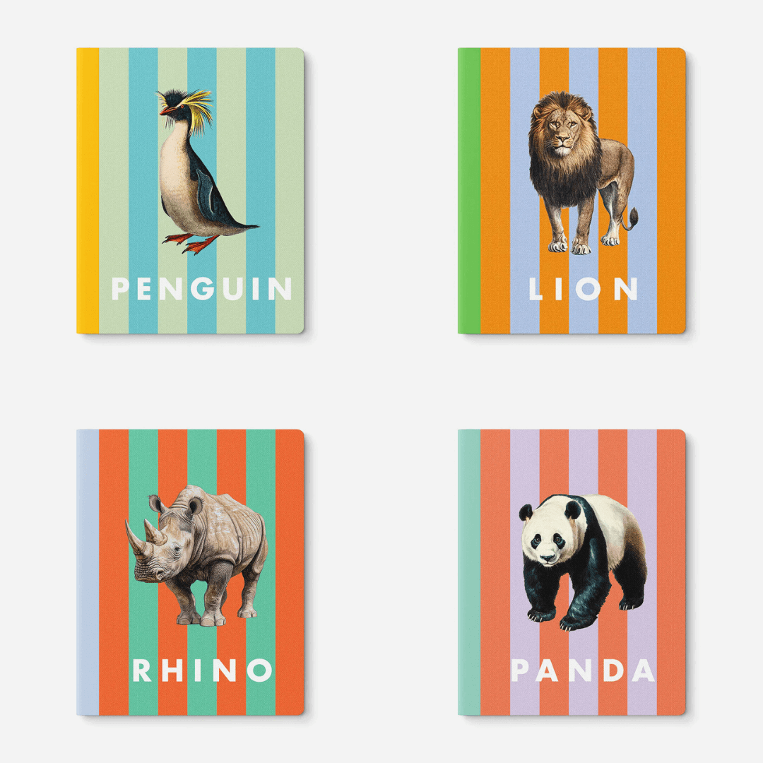 Striped Animal Exercise Books