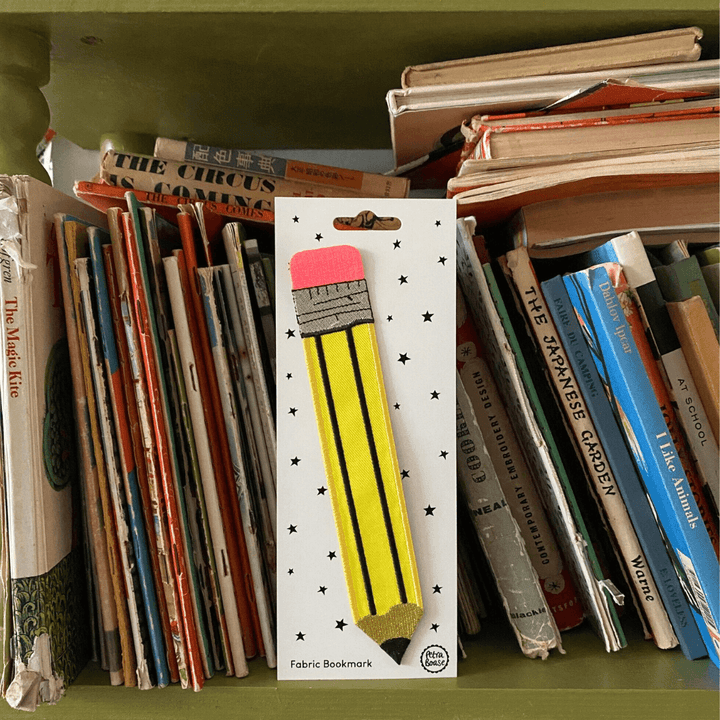 Yellow Pencil Fabric Bookmark