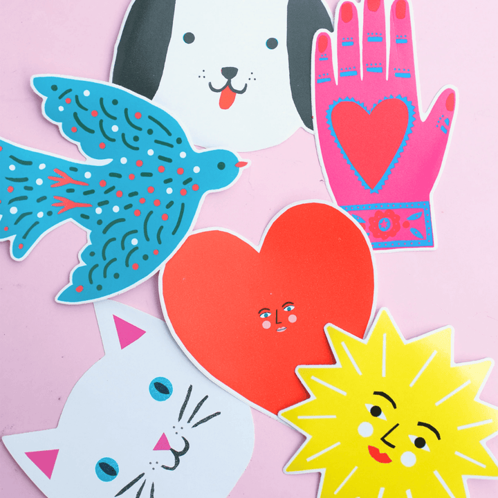 White Cat Vinyl Sticker