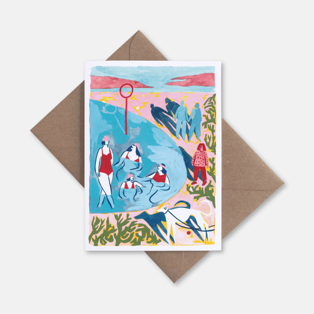 Portobello Beach Greetings Card