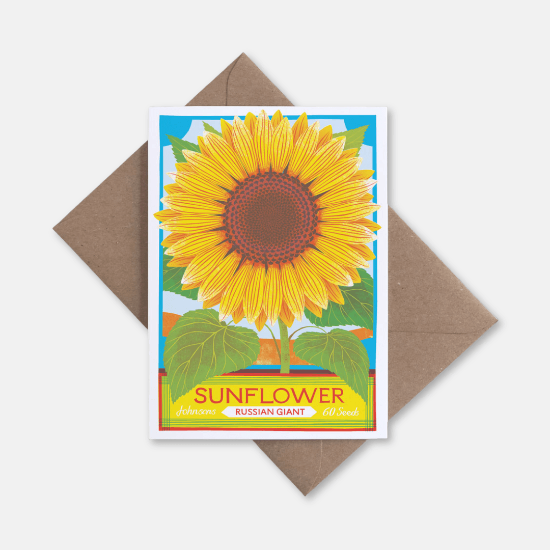 Sunflower Seeds Greetings Card