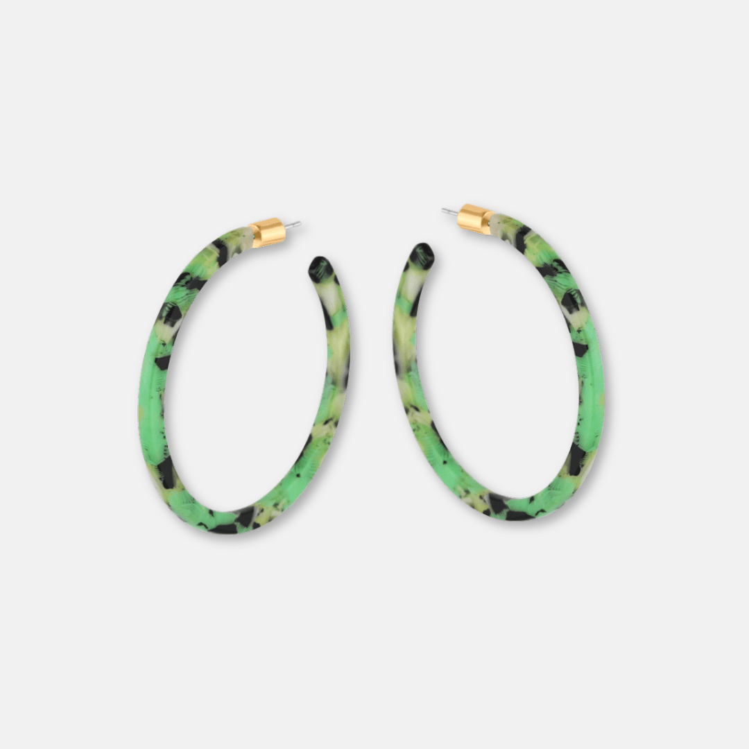 Thin Resin Hoop Earrings
