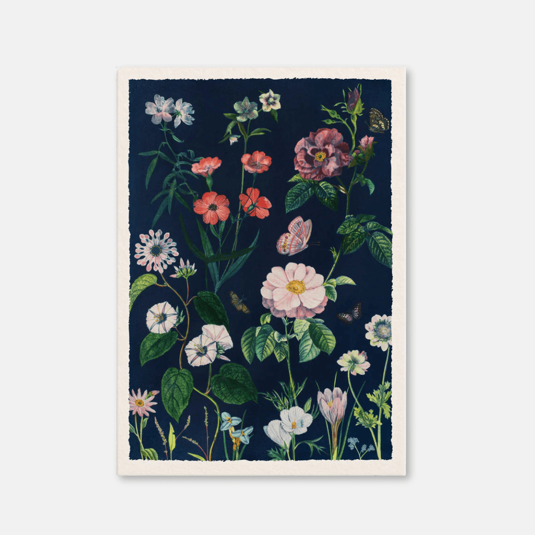 Roses and Wildflowers Greetings Card