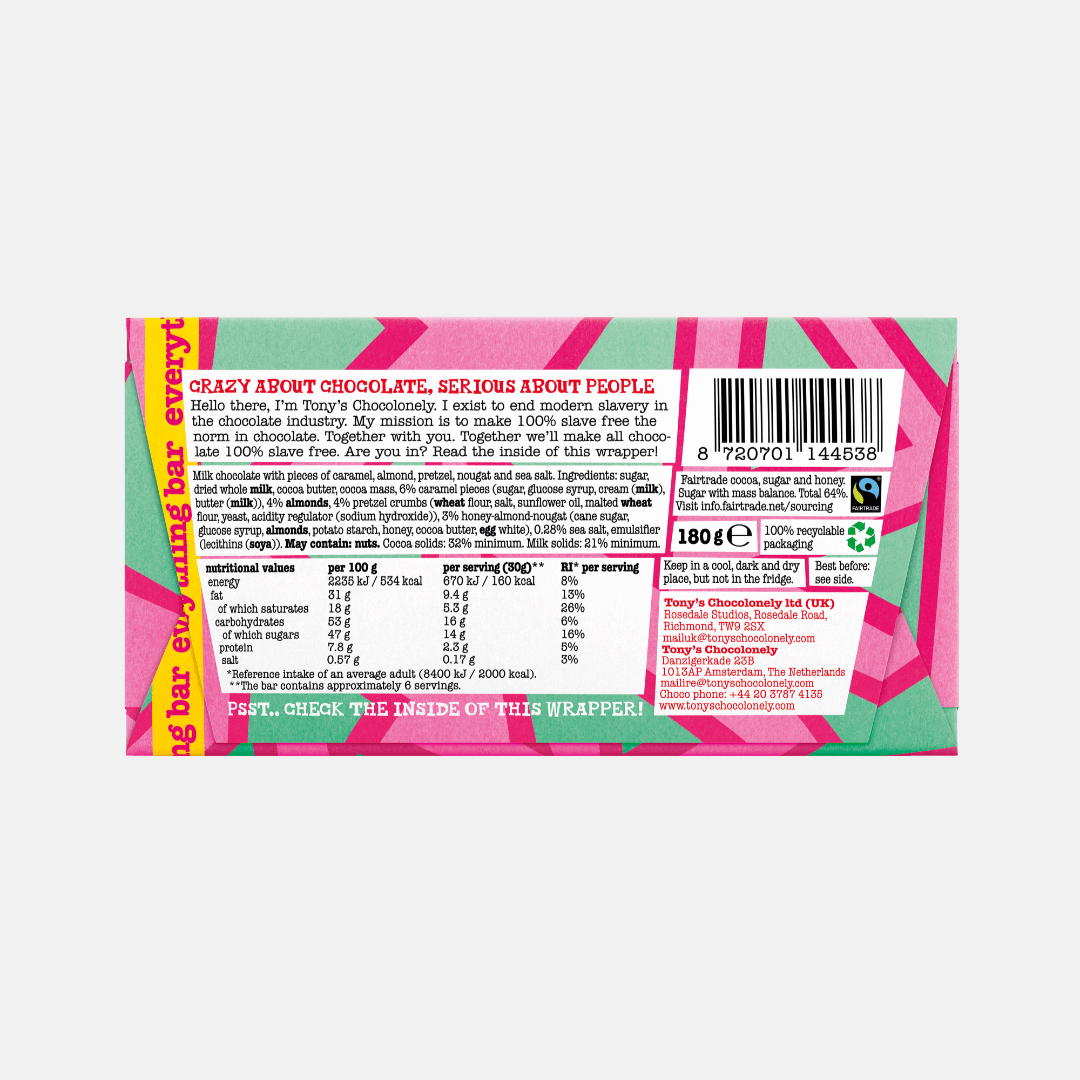 Tony's Chocolonely Everything Bar 180g